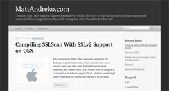 Desktop Screenshot of mattandreko.com